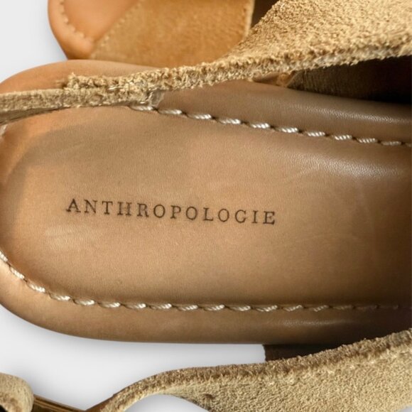 NWT Anthropologie Studded Wood-Bottom Platform Sandals in Cedar Sz 39 - Picture 5 of 8